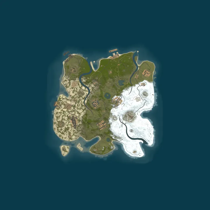 Map of Daedu's Rust server