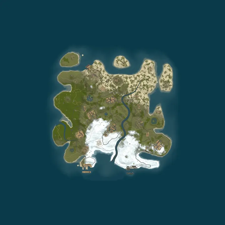 Map of RUST WAY HARD | PVP | PVE | ZOMBIE | RPG