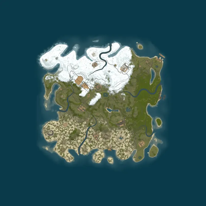 Map of LuffyRust Test Server - Whitelisted