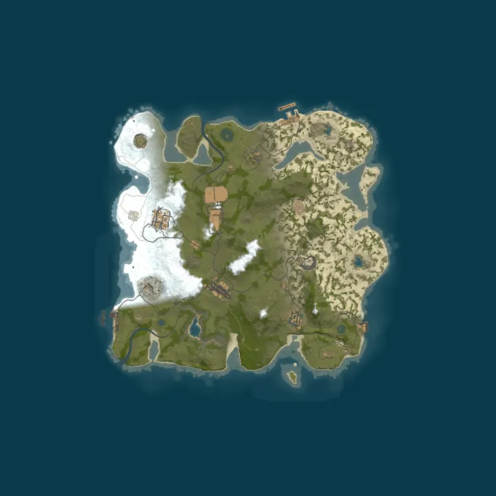 Map of DOPERUST.COM – 2X EU Solo/Duo – 50% Upkeep|Noob Friendly