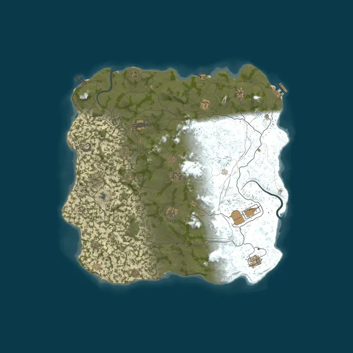 Map of CHYRKA RUST #1 | X2 | One Grid