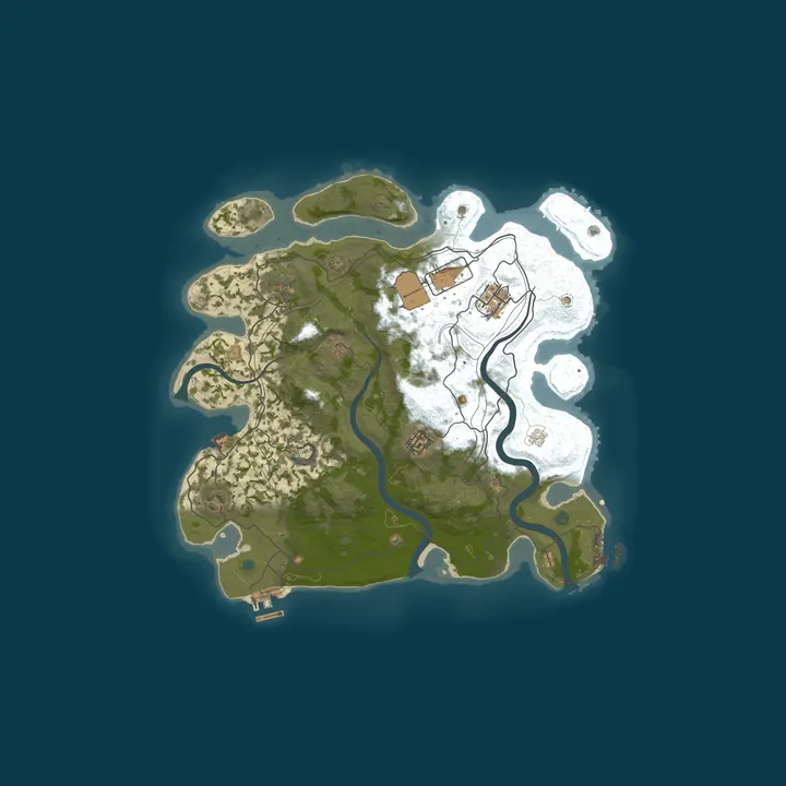 Map of Chill Rust 1.5x | Solo/Duo | NOOB FRIENDLY