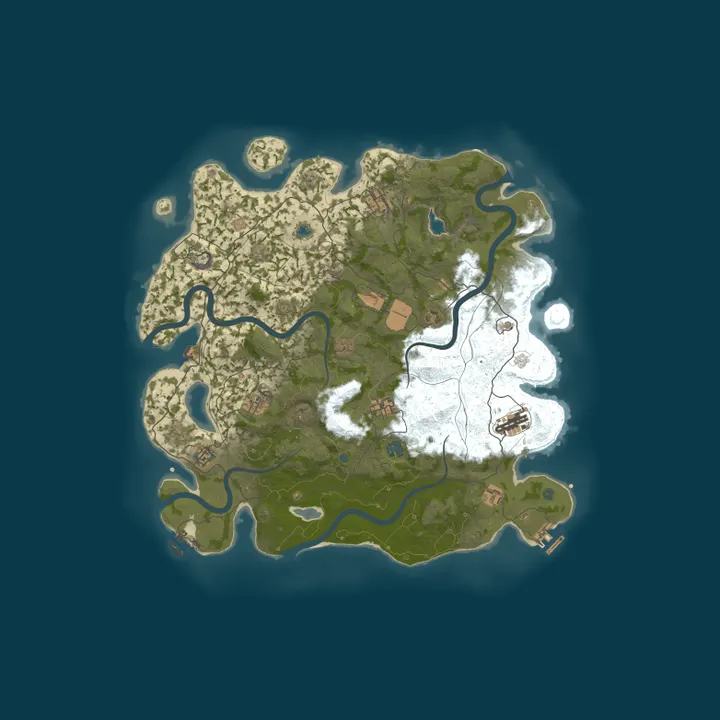 Map of [EU] PVE 60% Less decay - With Raidable Bases | ZOS
