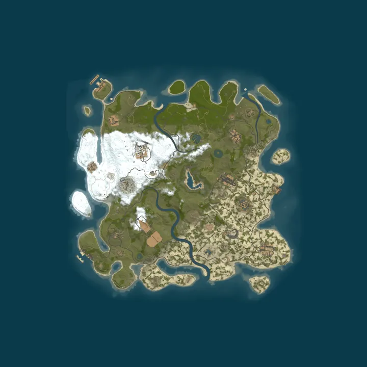 Map of Rust X2 Modded Server